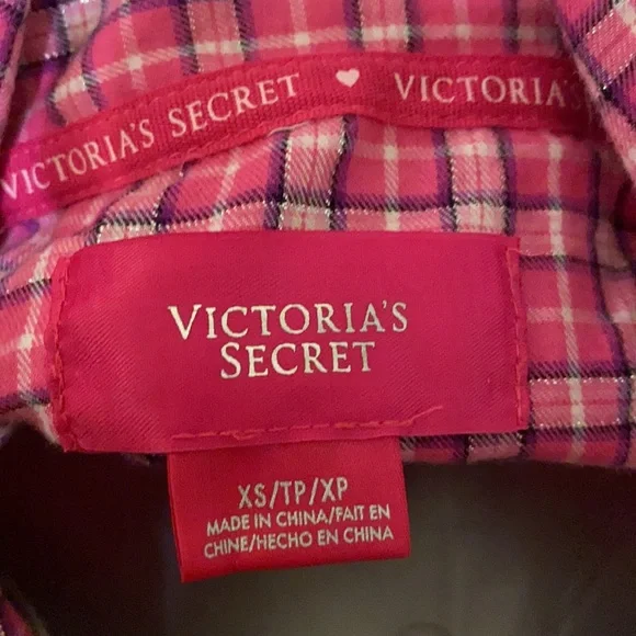 Victoria’s Secret Pink Plaid Night Sleep Shirt - Picture 9 of 9